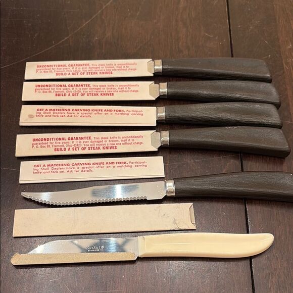 Set of  5 Vintage Quikut Steak Knives and Paring knife - Picture 1 of 5